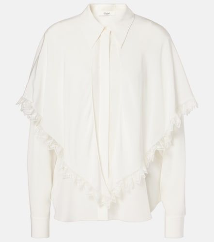Chloé Blusa Heritage de crepé de seda con nudo - Chloe - Modalova