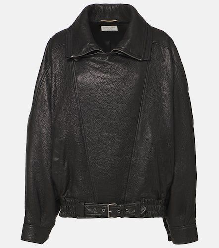 Bomber oversize in pelle - Saint Laurent - Modalova