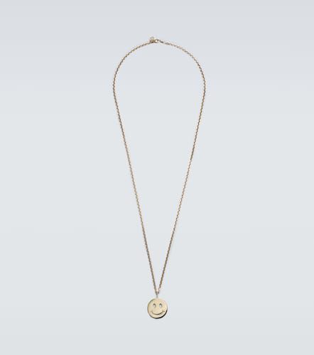 Happy Face 14kt charm necklace - Sydney Evan - Modalova