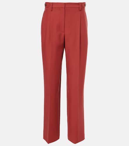 High-rise virgin wool twill straight pants - Brunello Cucinelli - Modalova