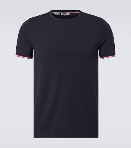 Tricolor cotton-blend jersey T-shirt - Moncler - Modalova