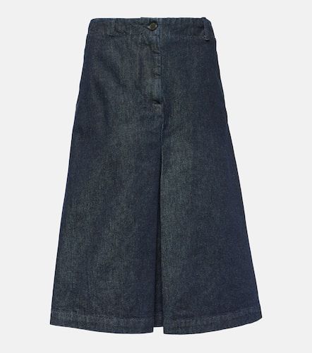 Pleated denim midi skirt - Dries Van Noten - Modalova