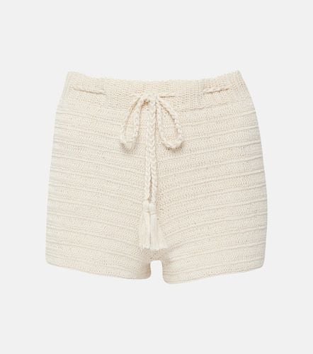 Striped crochet cotton shorts - Anna Kosturova - Modalova