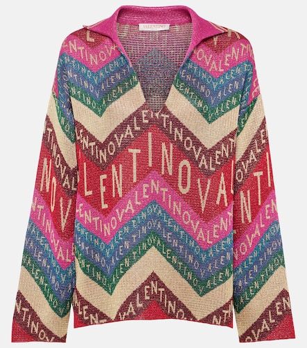 Pullover con intarsi e logo - Valentino Garavani - Modalova