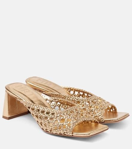 Ernestina woven metallic leather mules - Souliers Martinez - Modalova