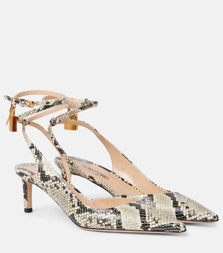 Padlock 55 snake-effect slingback sandals - Tom Ford - Modalova