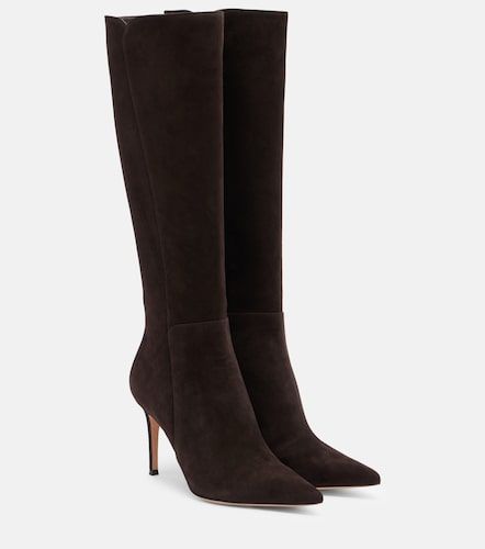 Suede knee-high boots - Gianvito Rossi - Modalova