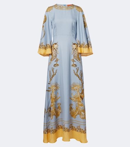 Vestido largo Sorella de sarga de seda estampado - La DoubleJ - Modalova