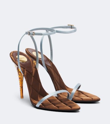 Ivresse embellished quilted satin sandals - Saint Laurent - Modalova