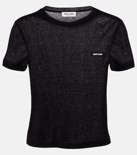 Miu Miu T-shirt en coton - Miu Miu - Modalova