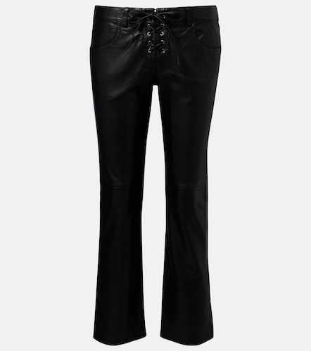 Vanel leather straight pants - Isabel Marant - Modalova