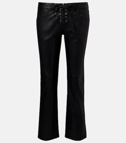 Vanel leather straight pants - Isabel Marant - Modalova