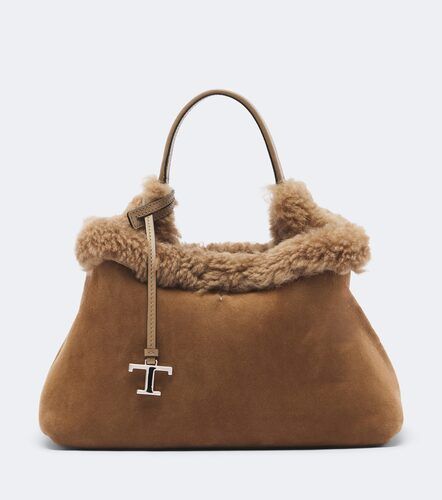 T Timeless shearling-lined suede tote bag - Tod's - Modalova
