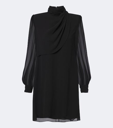 Draped silk georgette minidress - Valentino - Modalova