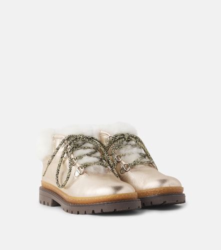 Botas con cordones metalizadas - Pom d'Api - Modalova