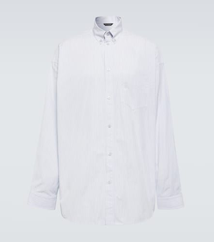Camisa oversized de algodón a rayas - Balenciaga - Modalova