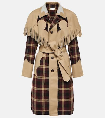 Fringed checked trench coat - Maison Margiela - Modalova