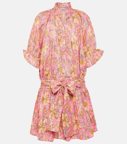 Floral cotton-blend lamÃ© shirt dress - Juliet Dunn - Modalova