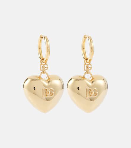 Pendientes largos Heart con DG - Dolce&Gabbana - Modalova