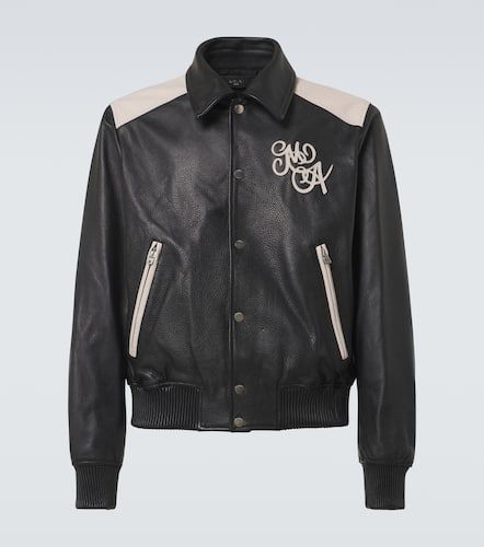 MA Swirl leather varsity jacket - Amiri - Modalova