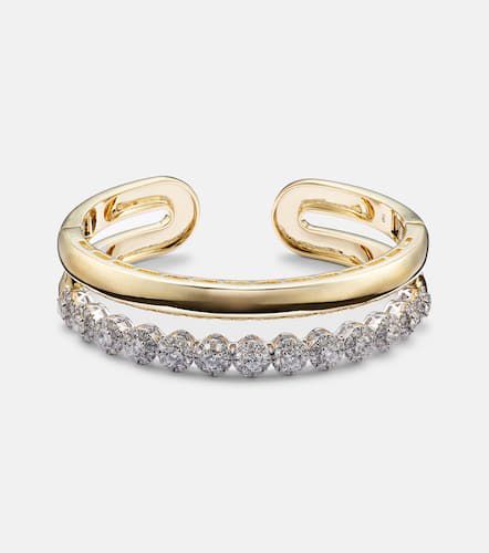 Kt white and yellow gold bracelet with diamonds - Yeprem - Modalova