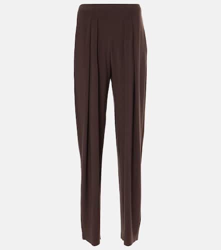 Pleated high-rise tapered pants - Norma Kamali - Modalova