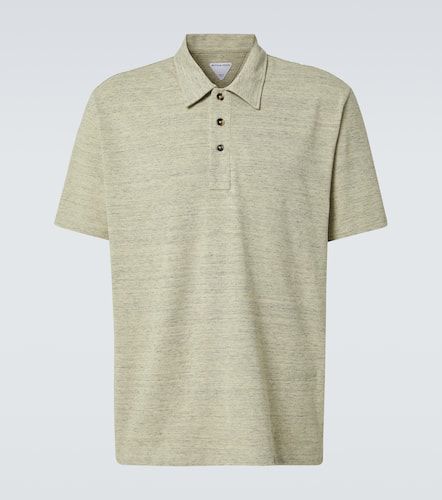 Embroidered cotton piquÃ© polo shirt - Bottega Veneta - Modalova