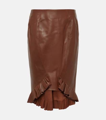 Tom Ford Ruffled leather midi skirt - Tom Ford - Modalova