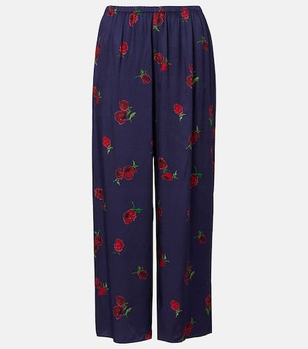 Mindy printed twill wide-leg pants - Khaite - Modalova