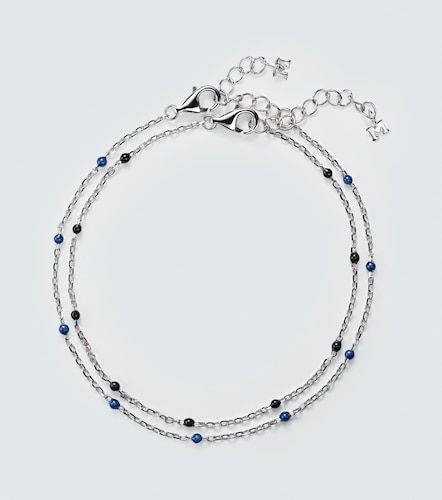 Set de 2 pulseras de cadena de plata de ley y esmalte - Mateo - Modalova