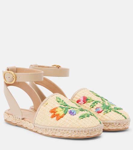 Bribri embroidered raffia espadrilles - Valentino Garavani - Modalova