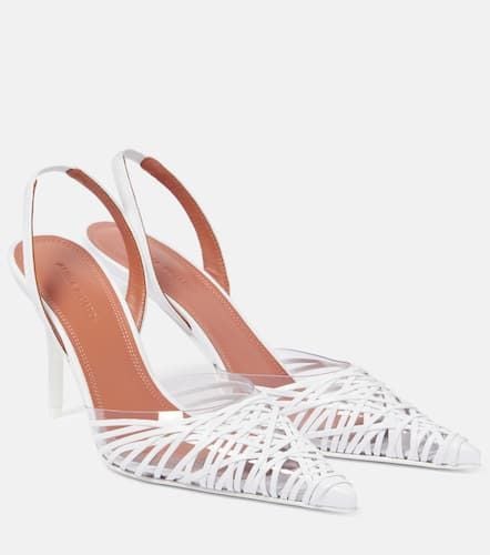 Slingback-Pumps Lori 90 aus Leder - Amina Muaddi - Modalova