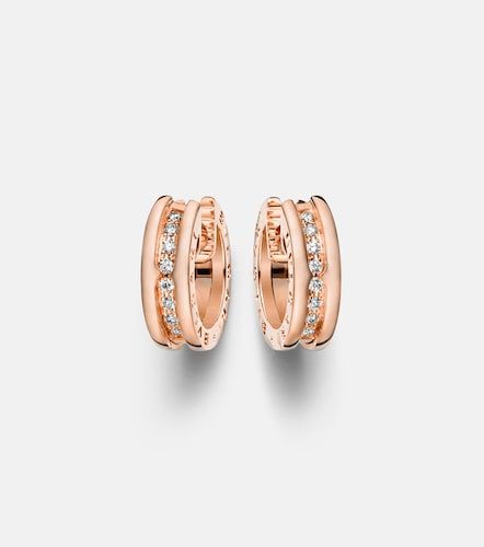 Orecchini B.zero1 in rosa 18kt con diamanti - Bvlgari - Modalova
