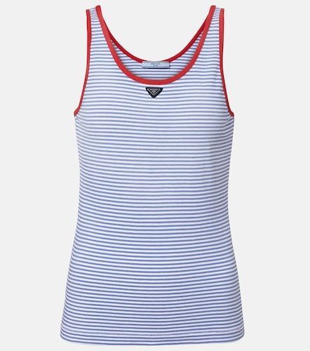 Top de jersey de algodón a rayas - Prada - Modalova