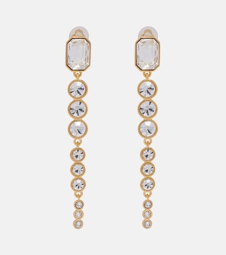 Crystal-embellished clip-on earrings - Oscar de la Renta - Modalova