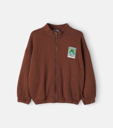 Sudadera de algodón con cremallera y parche - Bobo Choses - Modalova