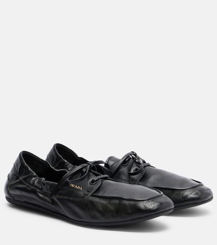 Prada Shuffle leather boat shoes - Prada - Modalova