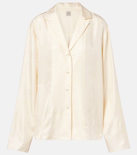 Camicia Monogram in satin di seta - Toteme - Modalova