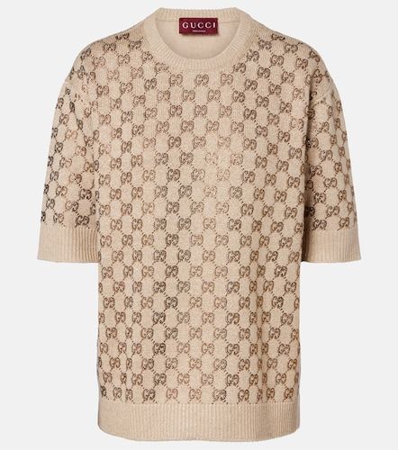 Pullover in misto lana e cashmere GG - Gucci - Modalova