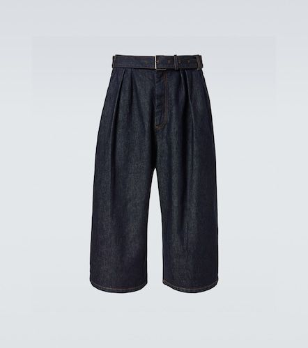 Bermudas de denim con cinturón - Dries Van Noten - Modalova