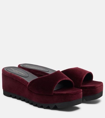 Mules con cuña Sneak Elyse de terciopelo - Stella McCartney - Modalova