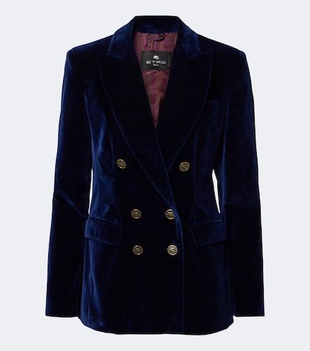 Double-breasted cotton velvet blazer - Etro - Modalova