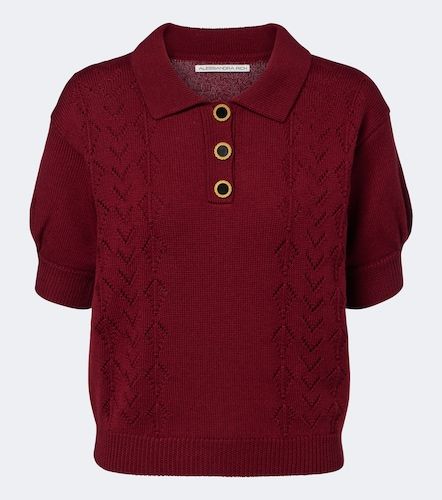Pullover polo in lana vergine - Alessandra Rich - Modalova