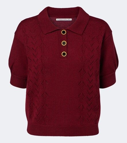 Virgin wool polo sweater - Alessandra Rich - Modalova