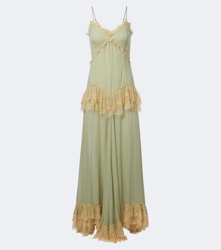 Maxikleid Estela aus Georgette mit Spitze - De La Vali - Modalova
