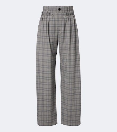 Mayera checked wool-blend wide-leg pants - Isabel Marant - Modalova