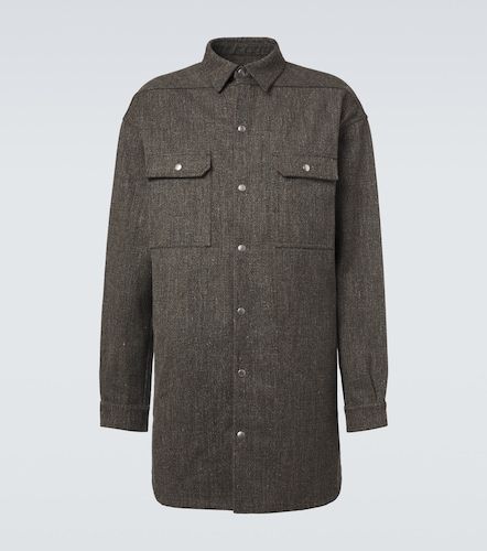 Oversized wool and linen-blend overshirt - Rick Owens - Modalova