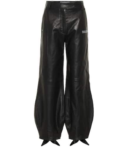 Off-White Bow cuff leather pants - Off-White - Modalova