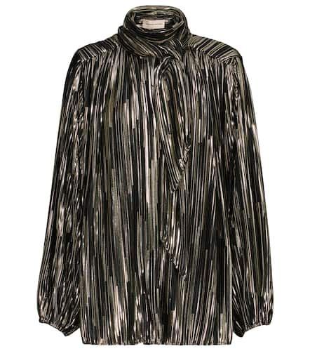 Metallic tie-neck blouse - Alexandre Vauthier - Modalova