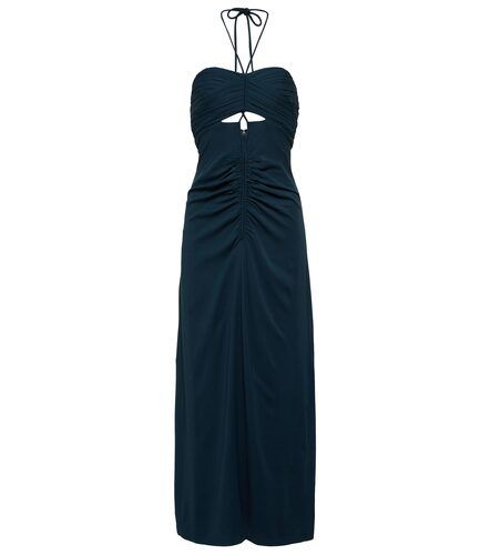 Vestido largo halter con abertura - Self-Portrait - Modalova